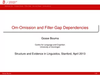 Om-Omission and Filler-Gap Dependencies  Gosse Bouma  Centre for Language and Cognition  University