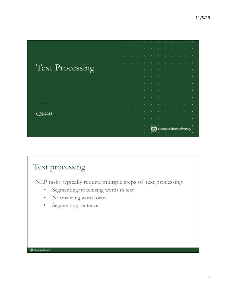 text processing