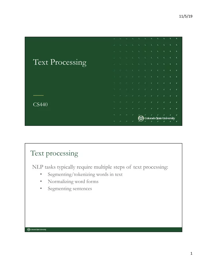 text processing