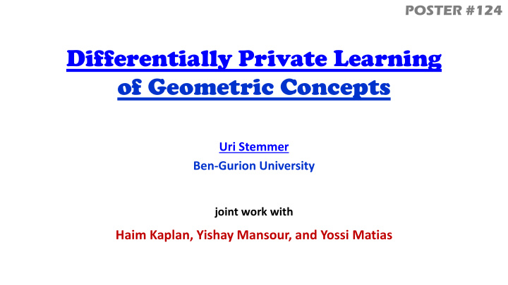 of geometric concepts