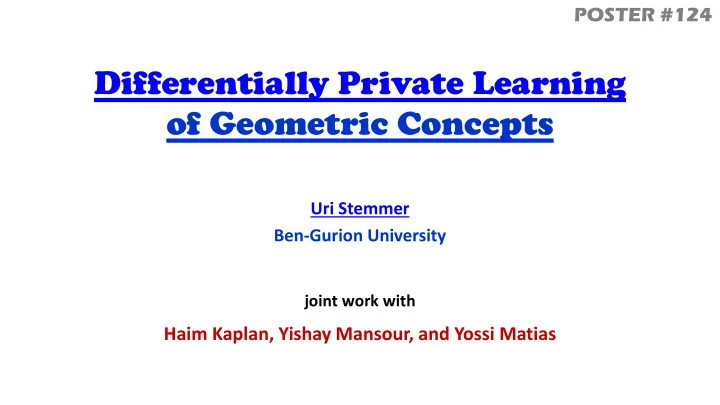 of geometric concepts