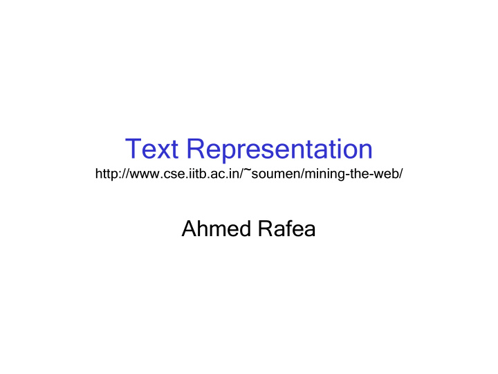 text representation