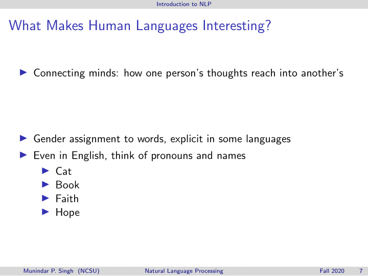 what makes human languages interesting