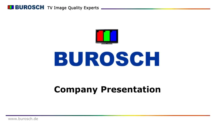 company presentation