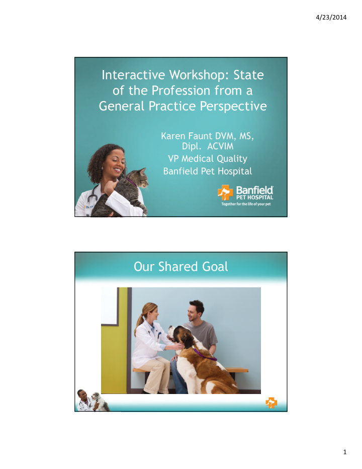 interactive workshop state of the profession from a