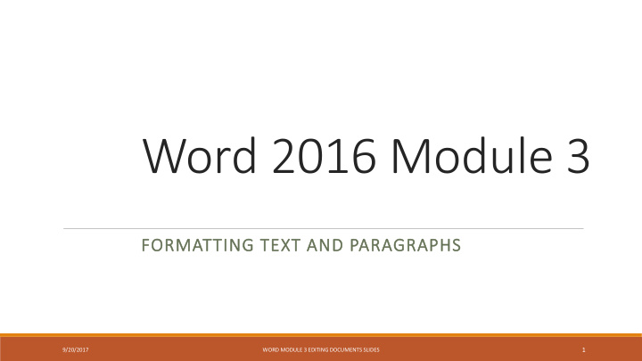 word 2016 module 3