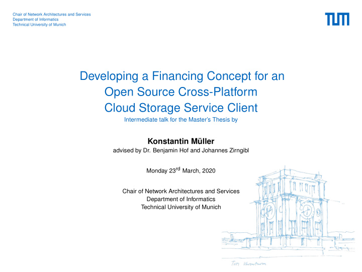 developing a financing concept for an open source cross
