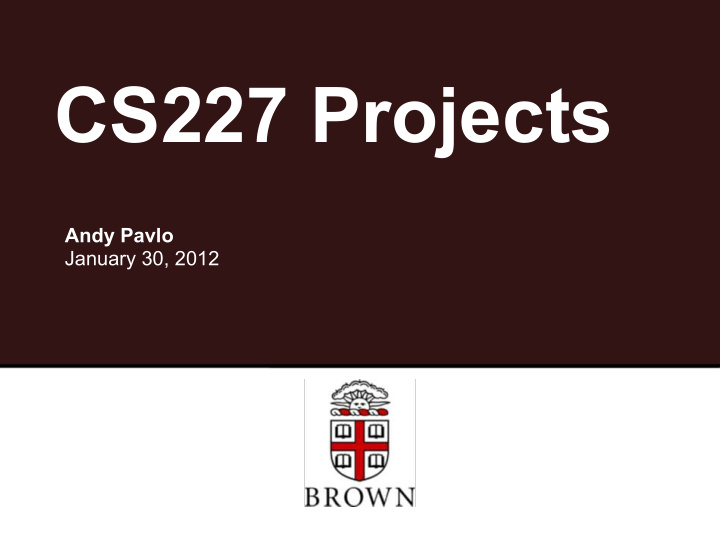 cs227 projects