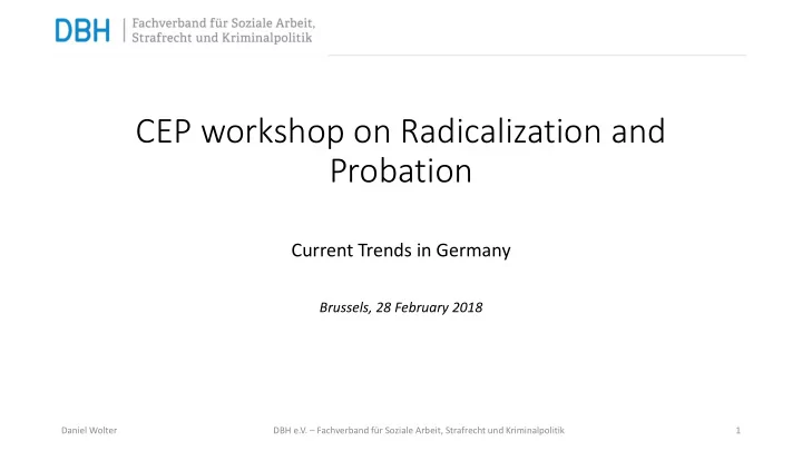 cep workshop on radicalization and