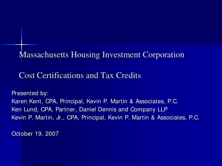massachusetts housing investment corporation