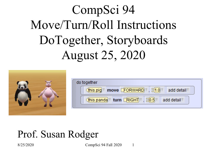 compsci 94 move turn roll instructions dotogether