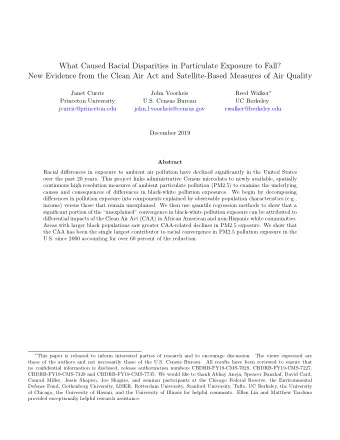 What Caused Racial Disparities in Particulate Exposure to Fall?  New Evidence from the Clean Air