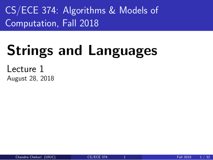 strings and languages