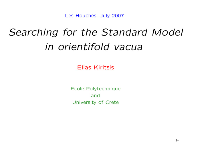 searching for the standard model in orientifold vacua