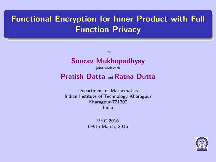 functional encryption for inner product with full