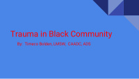 trauma in black community