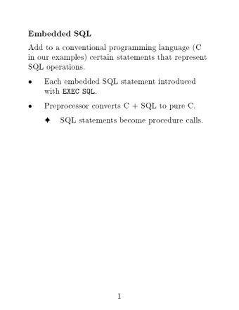 SQL  statemen  ts  b  ecome  pro  cedure  calls.  1  Shared  V  ariables  A  sp  ecial  place