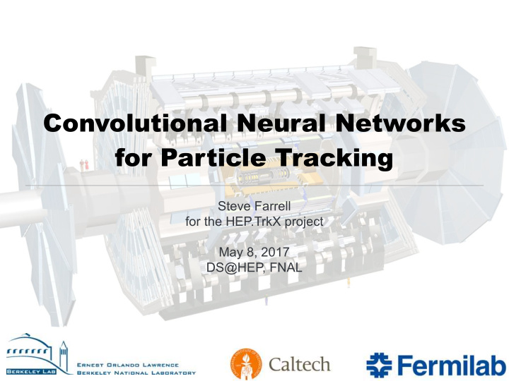 convolutional neural networks for particle tracking
