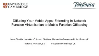 Diffusing Your Mobile Apps: Extending In-Network  Function Virtualisation to Mobile Function
