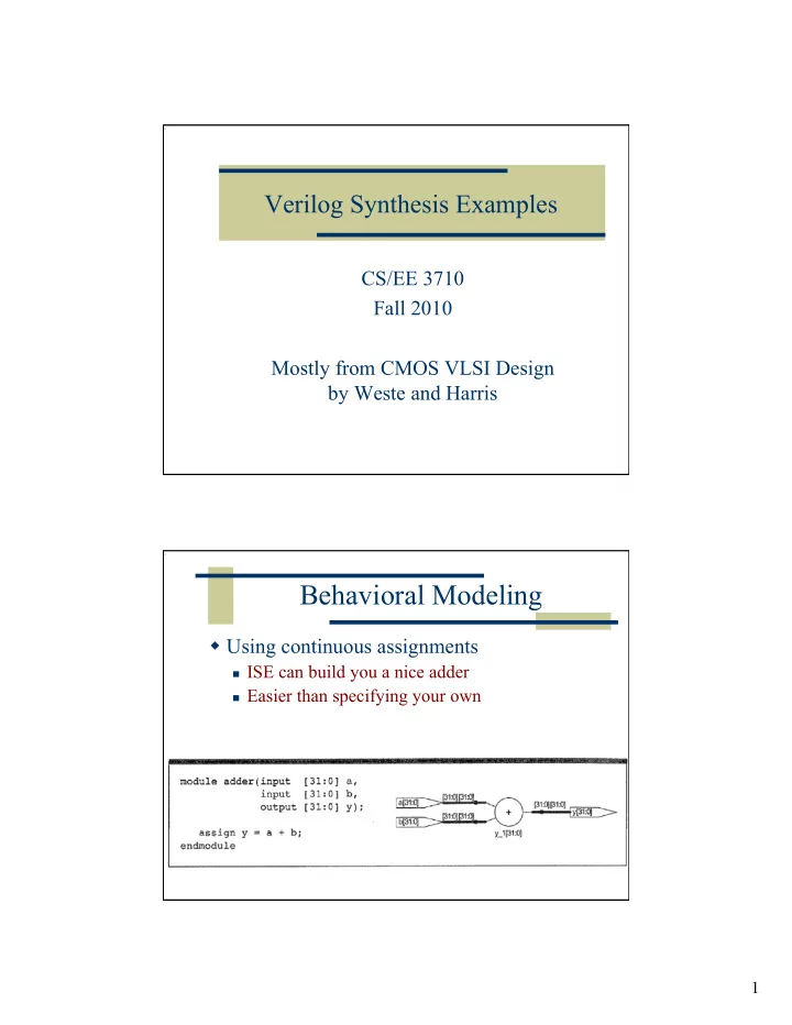 behavioral modeling