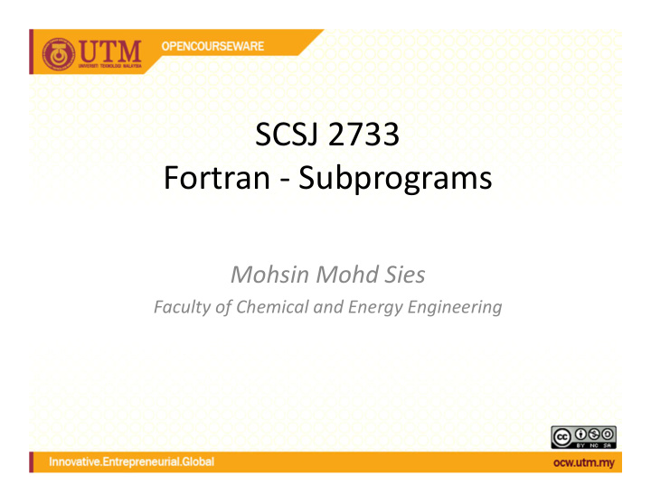 scsj 2733 fortran subprograms