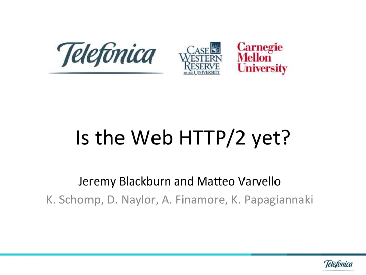 is the web http 2 yet