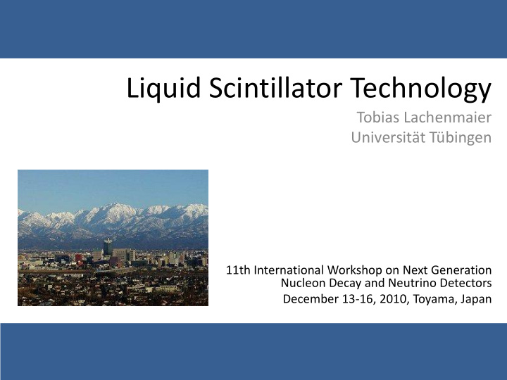 liquid scintillator technology