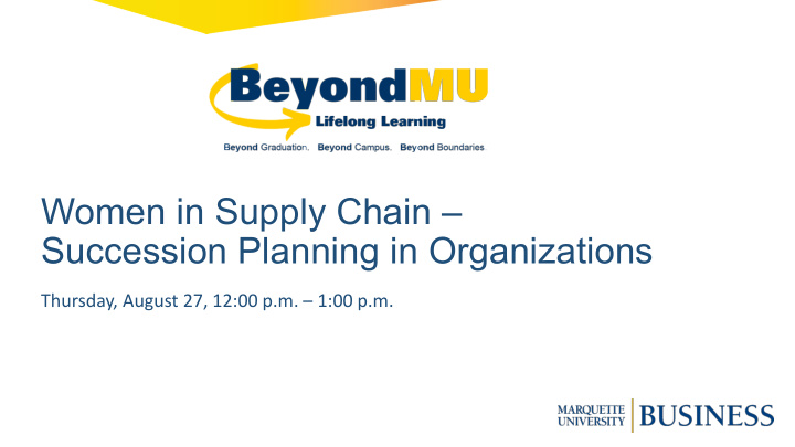 women in supply chain succession planning in organizations