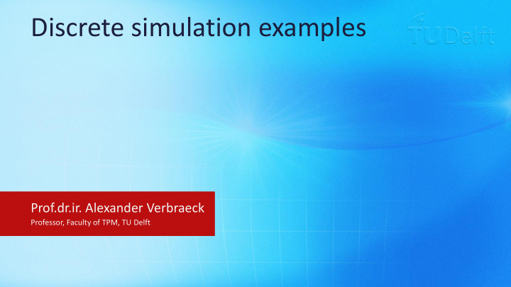 discrete simulation examples