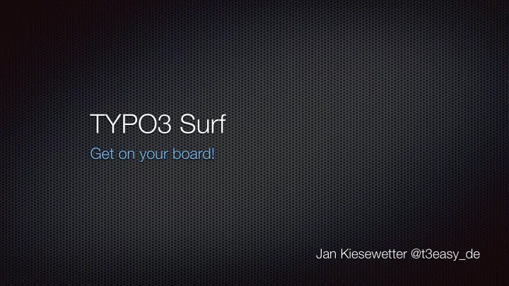 typo3 surf