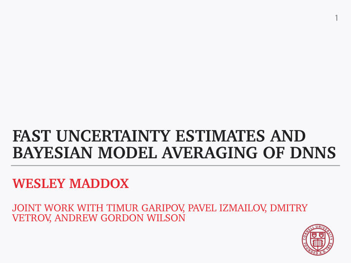 fast uncertainty estimates and bayesian model averaging