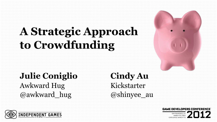 a strategic approach to crowdfunding