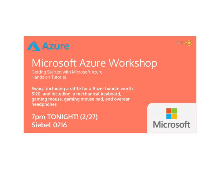 microsoft azure workshop