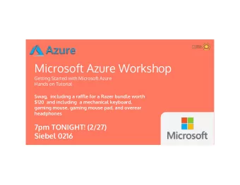 Microsoft Azure Workshop  Getting Started with Microsoft Azure  Hands on Tutorial  Swag,  including