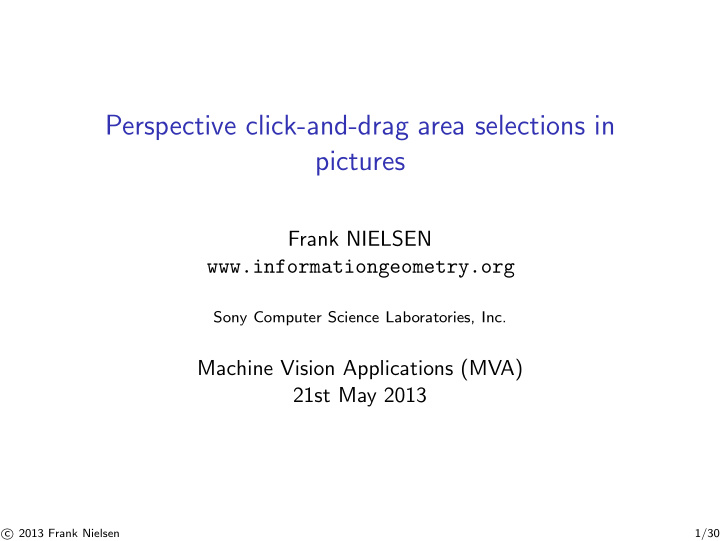 perspective click and drag area selections in pictures