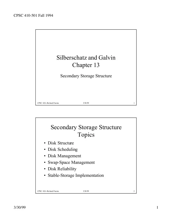 silberschatz and galvin chapter 13
