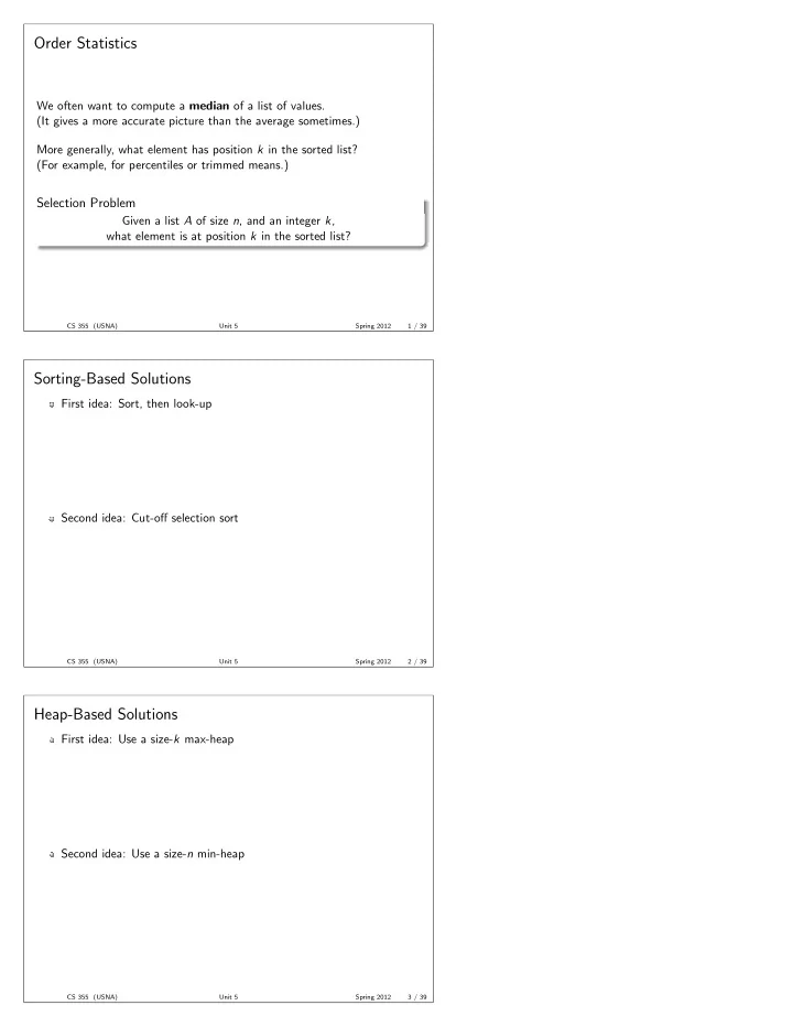 order statistics
