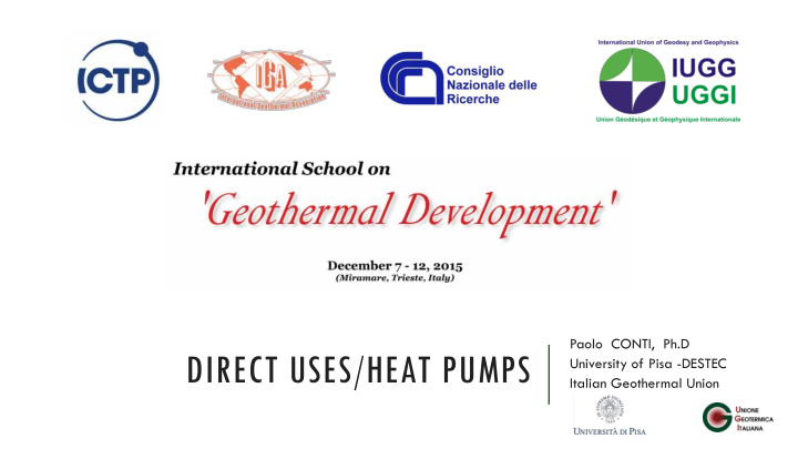 direct uses heat pumps