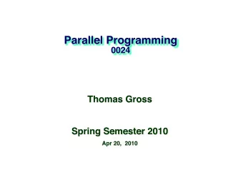 Outline 0024 Spring 2010  12 ::  2  Synchronization, revisited Two aspects of synchronization