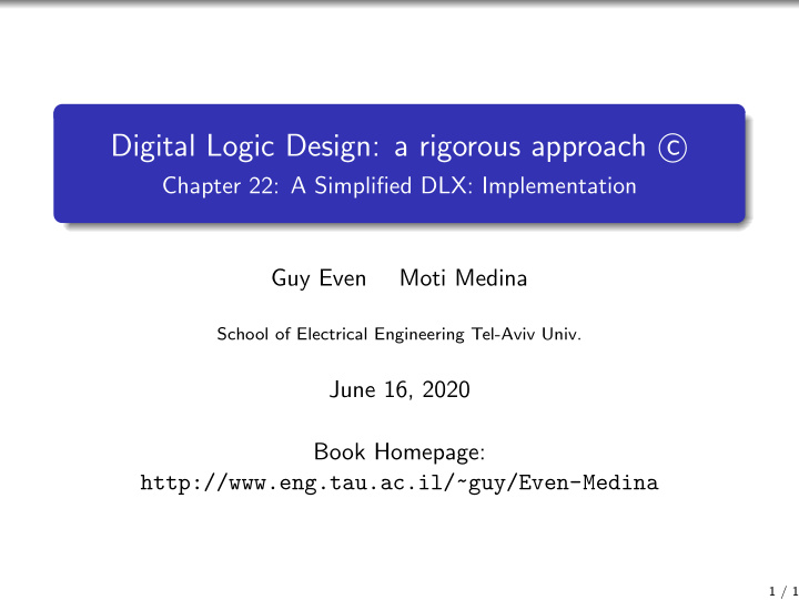 digital logic design a rigorous approach c