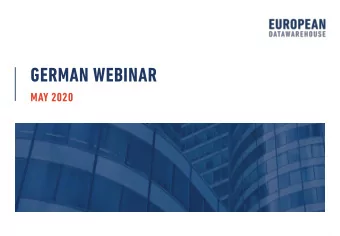 GERMAN WEBINAR  MAY 2020  Information Classification: Restricted  ON TODAYS CALL  DR. CHRISTIAN