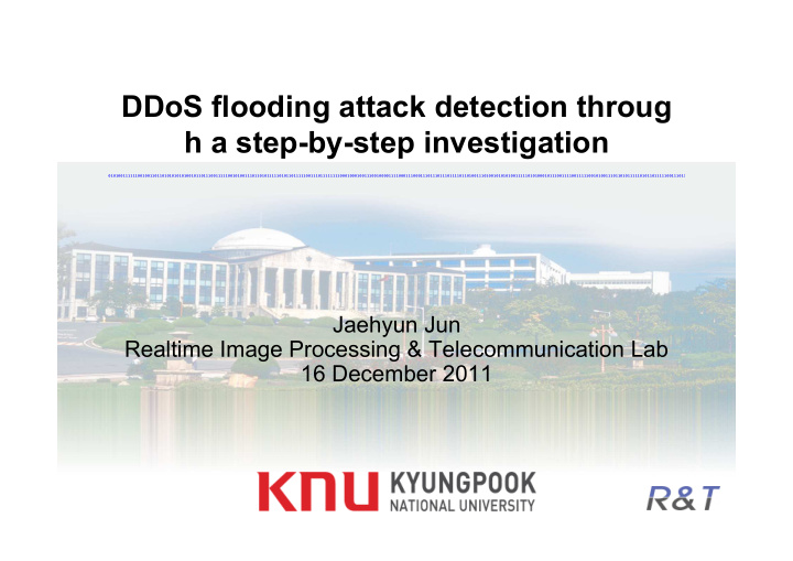 ddos flooding attack detection throug h a step by step