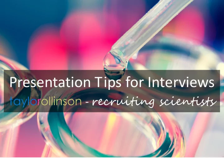 presentation tips for interviews
