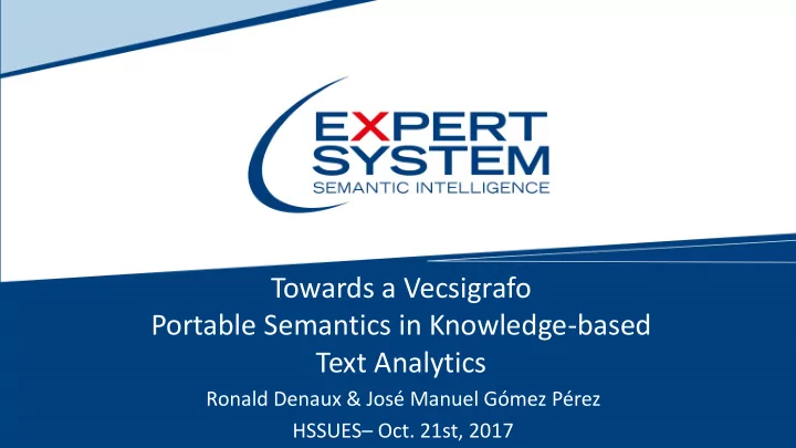 towards a vecsigrafo