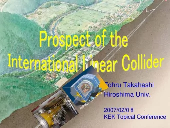 title  Tohru Takahashi        Hiroshima Univ.
