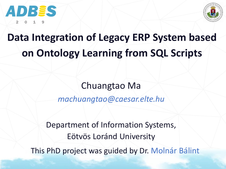 data integration of legacy erp system based on ontology