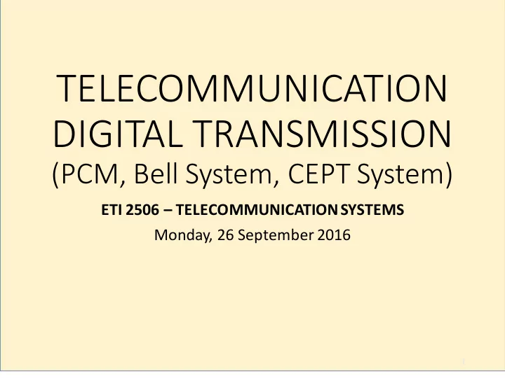 telecommunication