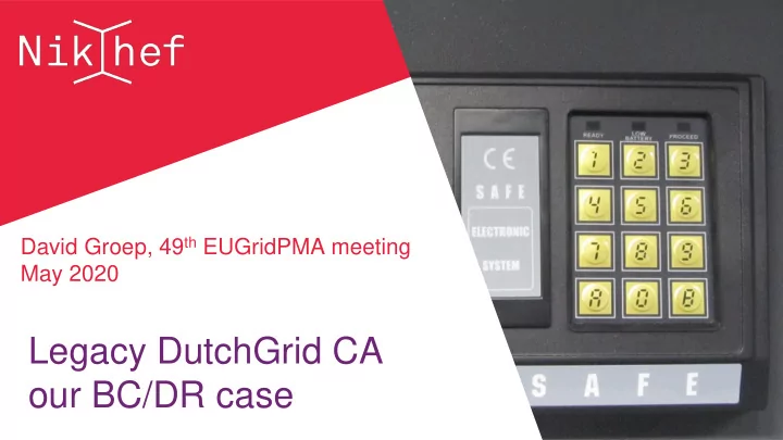 our bc dr case dutchgrid ca services