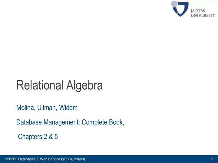 relational algebra