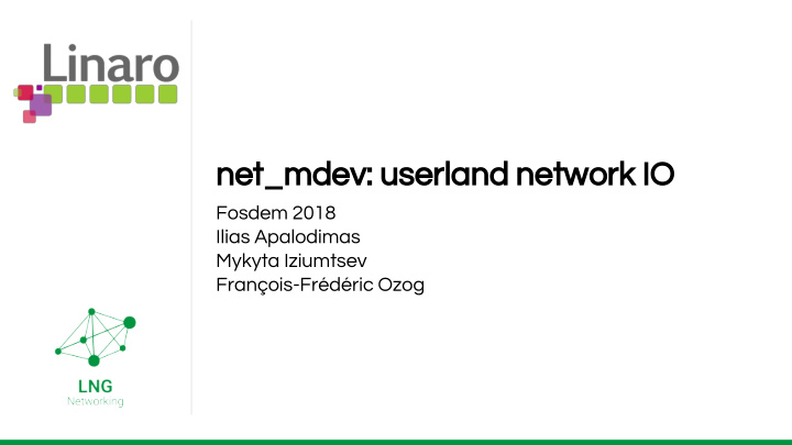 net mdev userland network io